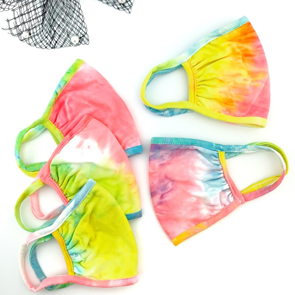 2 ULTRA SOFT TIE DYE FACE MASK - Picture 1 of 7